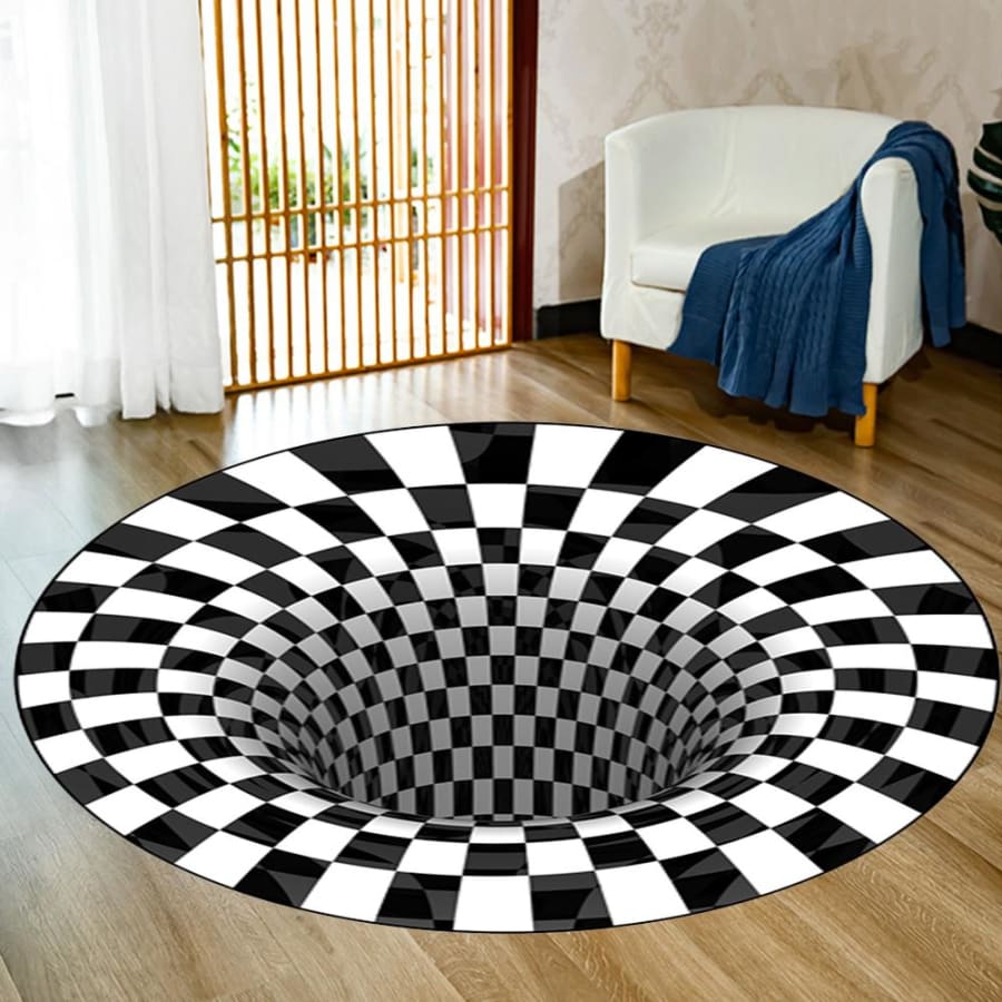 3D Hole Round Carpet