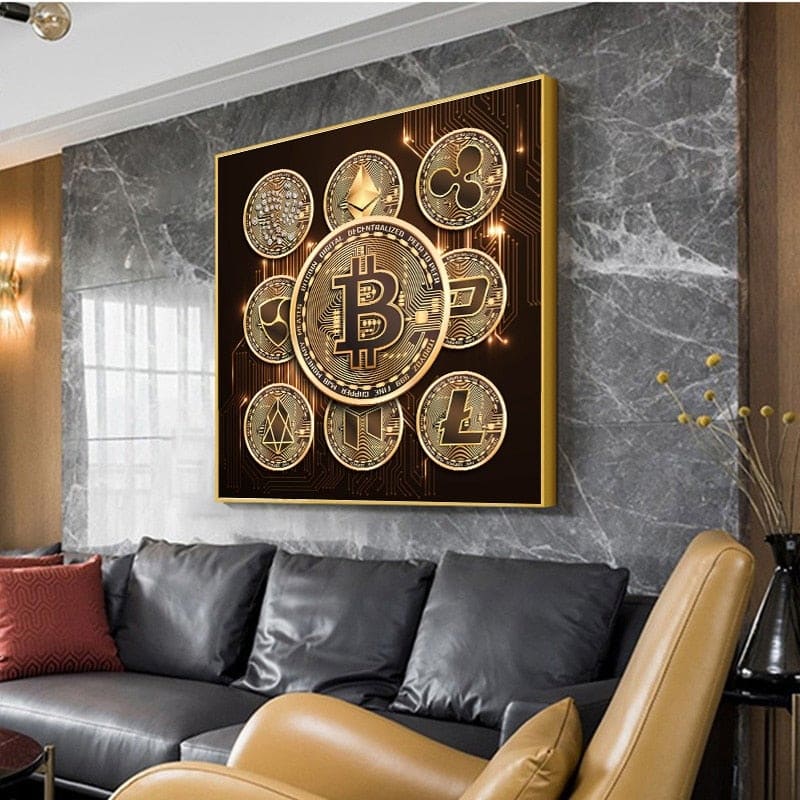 Crypto Currency Coin Canvas