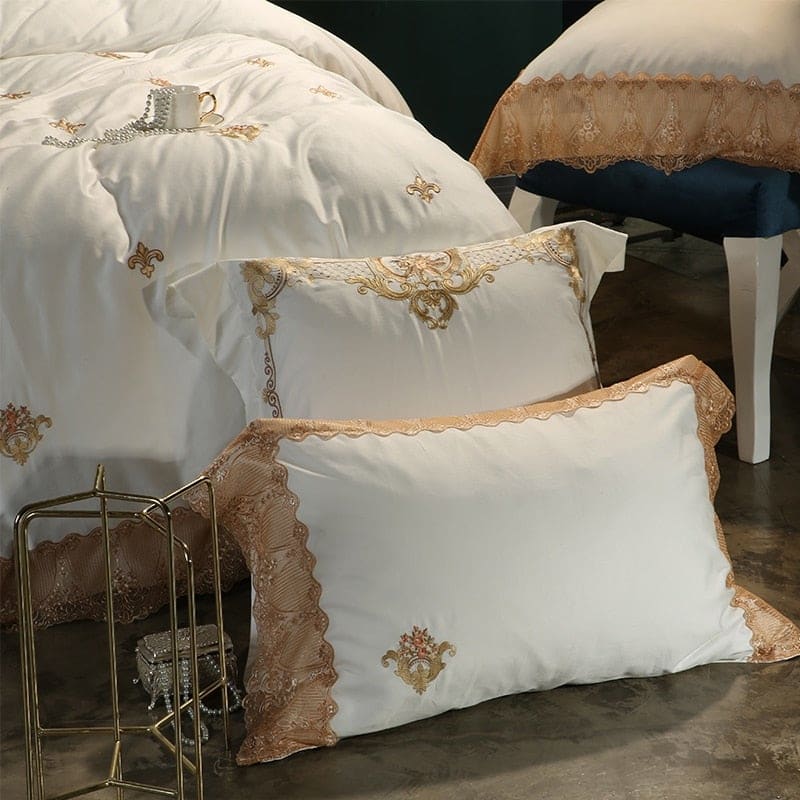 Golden Embroidered Luxury Royal Bedding