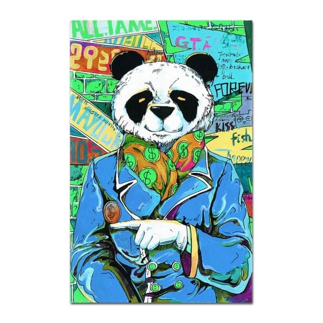 Graffiti Panda Canvas