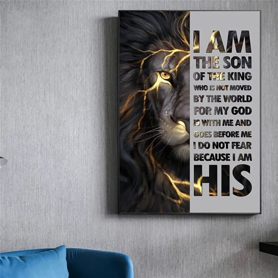 I Am The Son Of A king Lion Canvas
