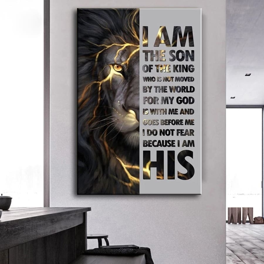 I Am The Son Of A king Lion Canvas