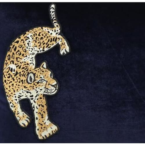 Leopard Embroidered Velvet Cushion