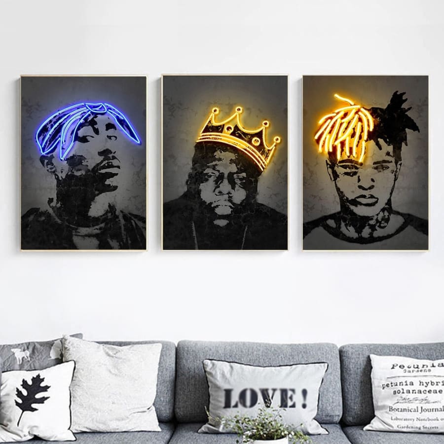 Neon Hiphop Canvases