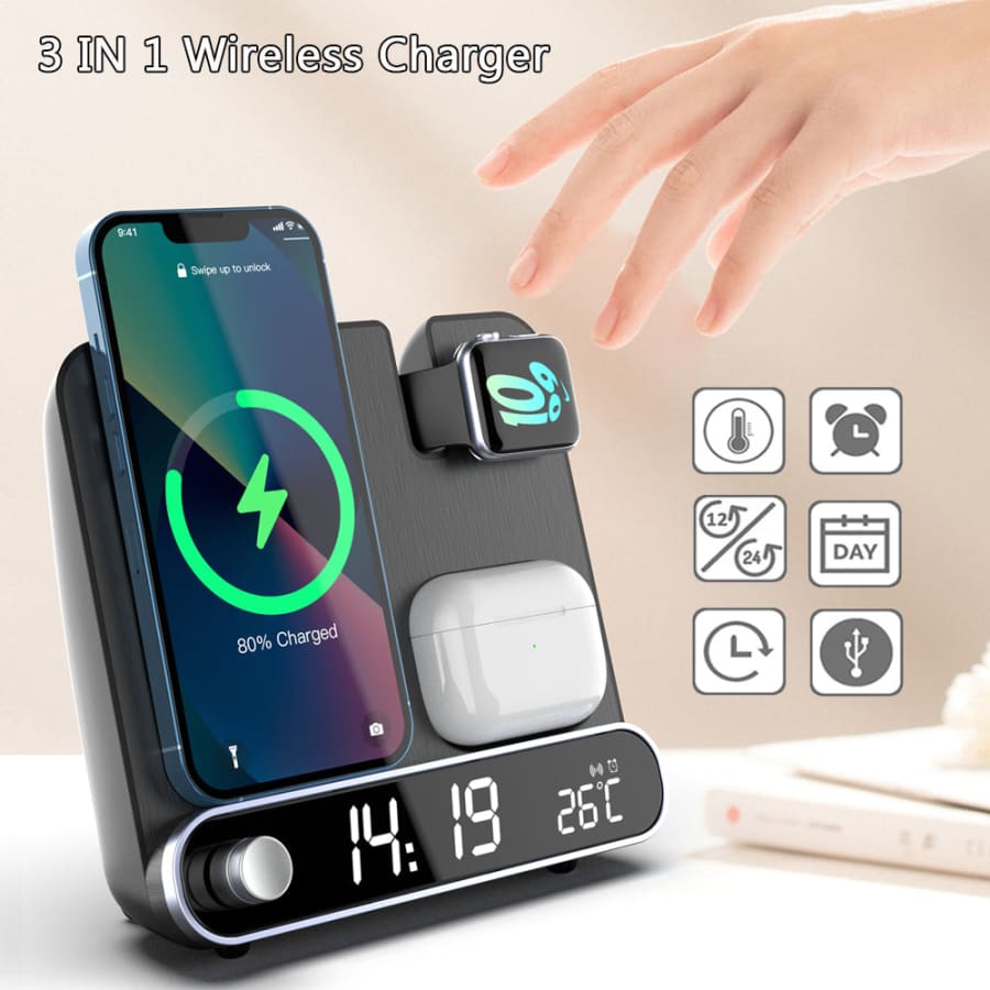 3 in 1 Desk Wireless Charger for iPhone
