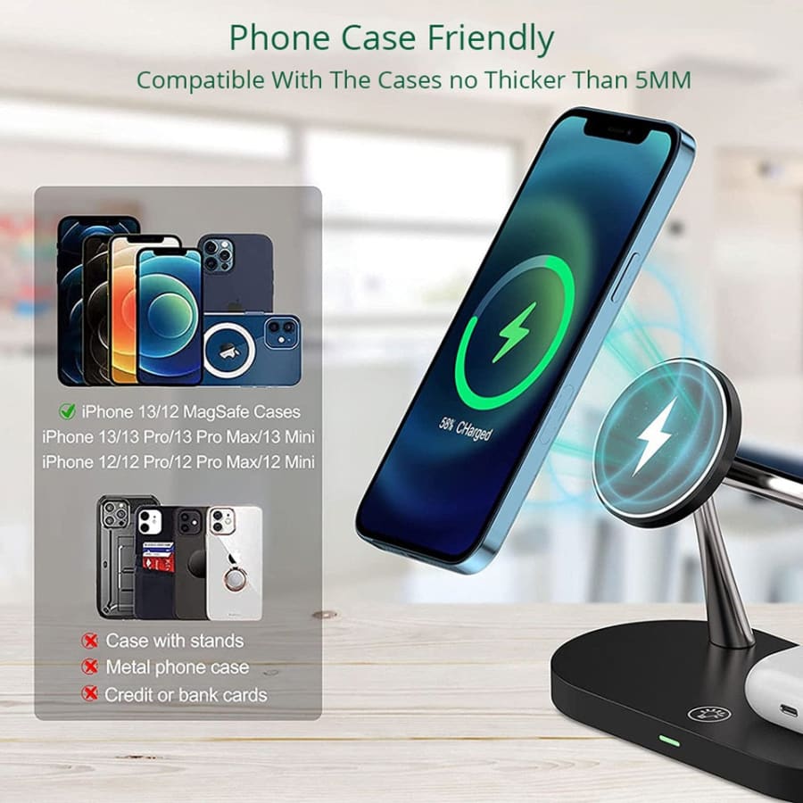 3 in 1 Magnetic iPhone Dock Station