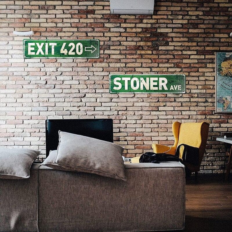 420 Stoner Metal Street Sign