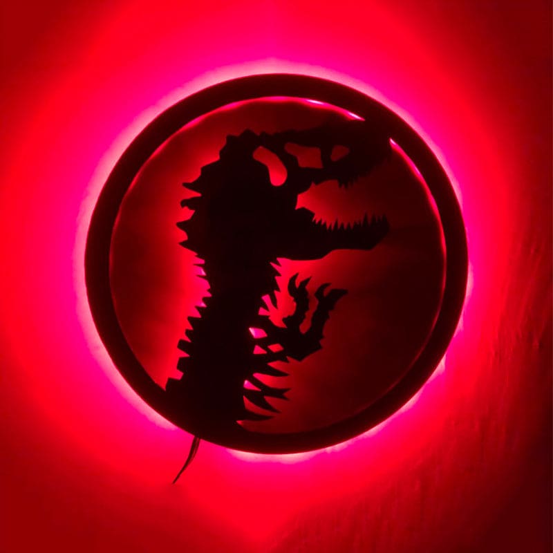 Acrylic Jurassic Park RGB LED Night Light