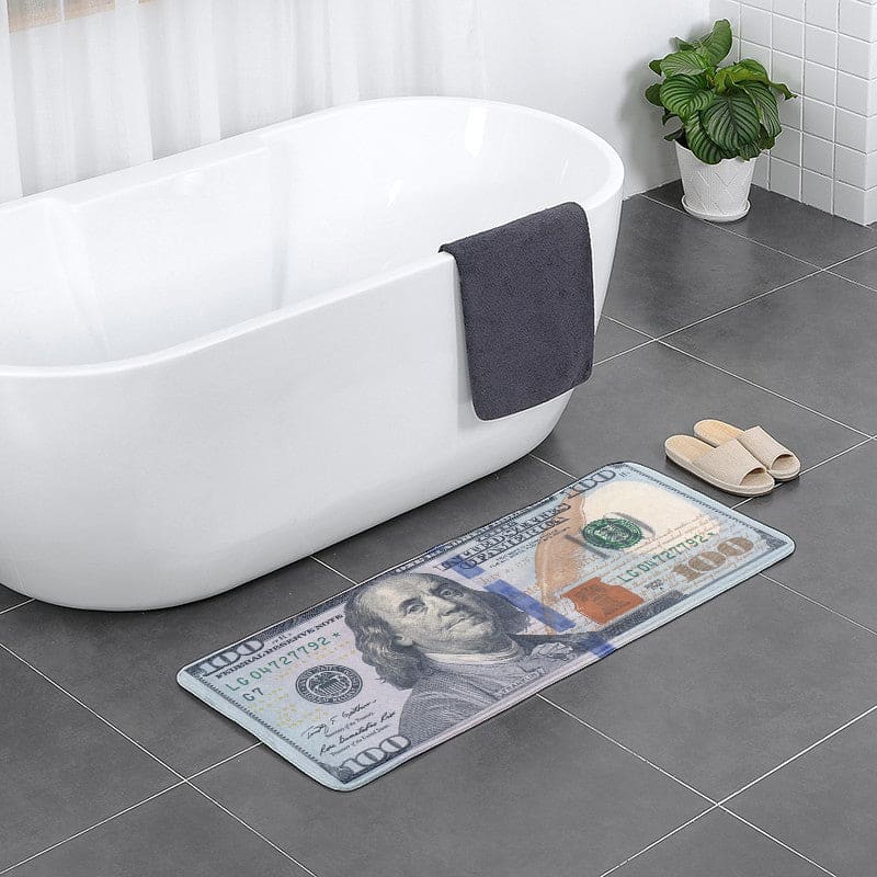 Dollar Banknotes Style Bathroom Carpet
