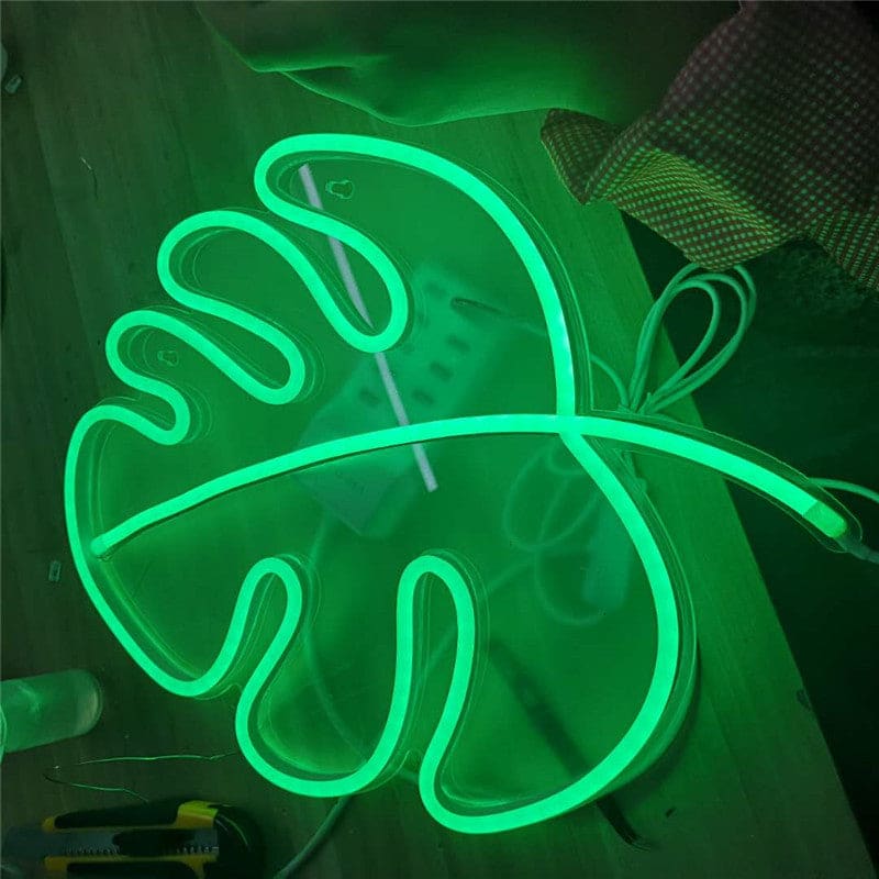 Green Leaf Neon Sign