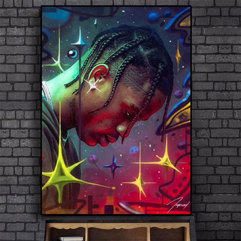 Rapper Travis Scott Canvas Poster