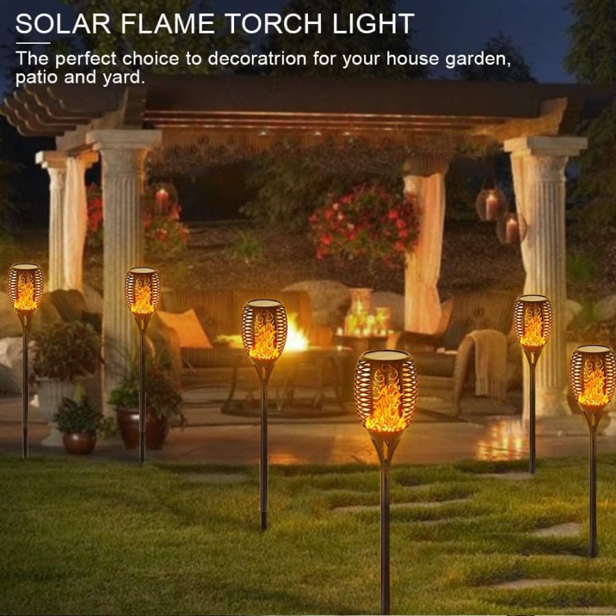 Solar Flame Tiki Torch Light