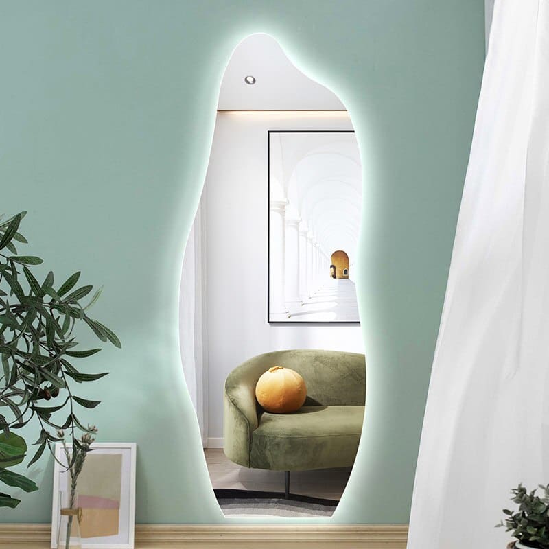 LED Aesthetic Irregular Design Mirror