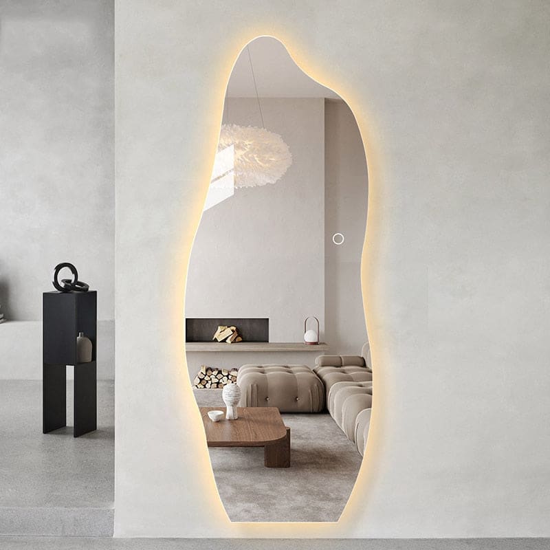 LED Aesthetic Irregular Design Mirror
