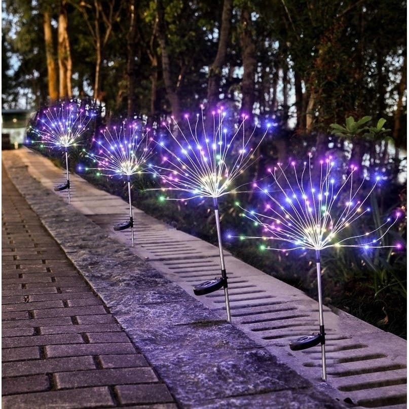 Solar Firework Grass Globe Dandelion Light