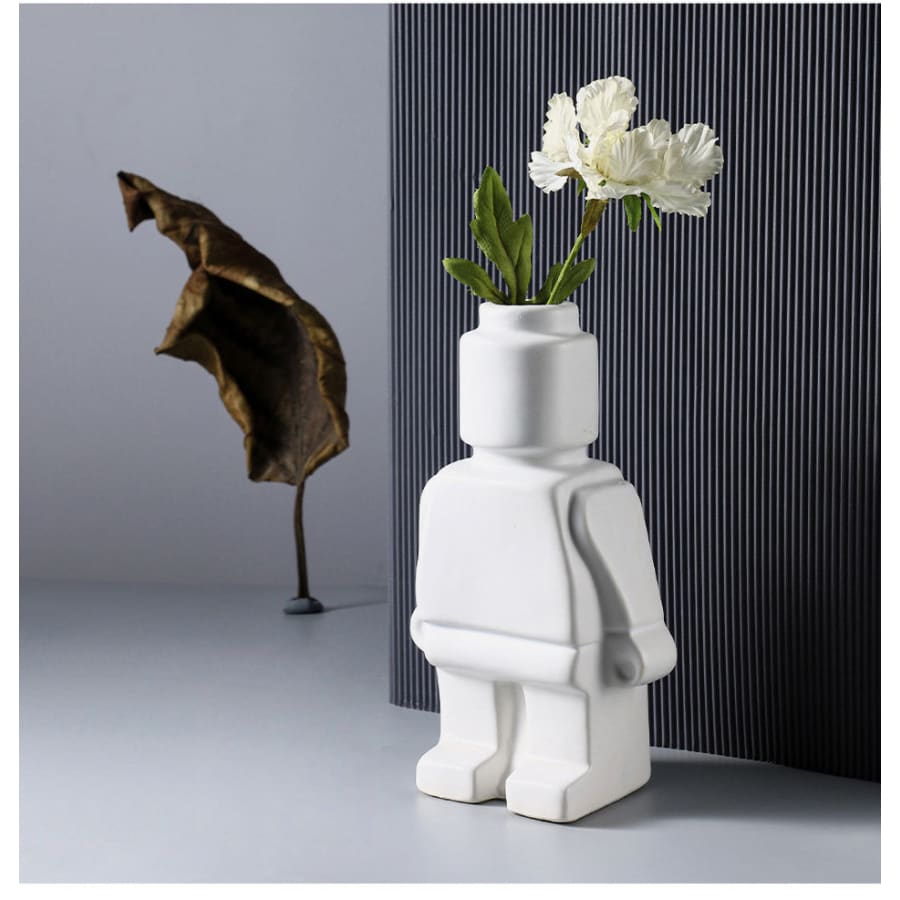 Lego Man Ceramic Flower Vase