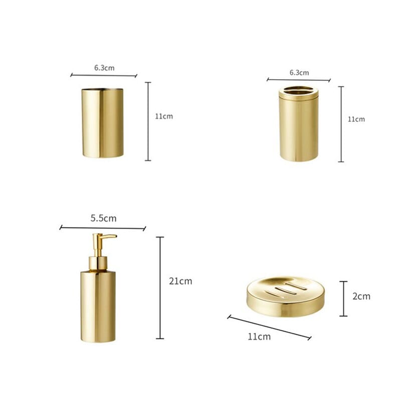 Luxury Gold Bathroom Wash Set
