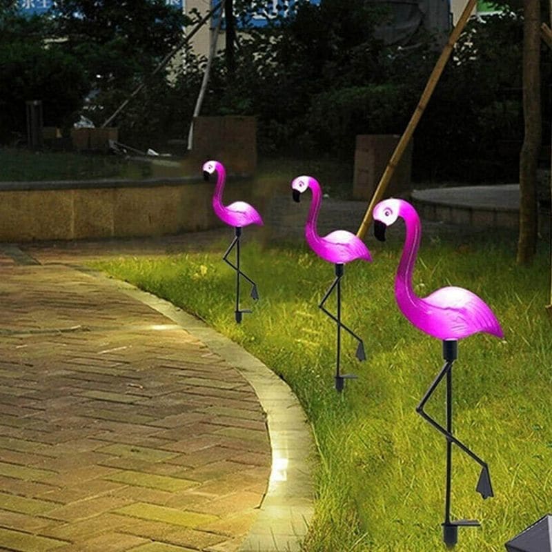 Pink Flamingo Lawn Landscape Lamp