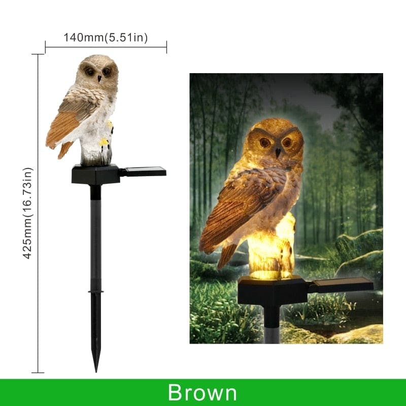 Solar Owl Shaped Garden LED Lawn Lamp