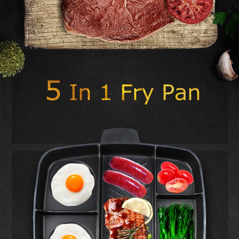 5 In 1 Breakfast Full English Frying Pan