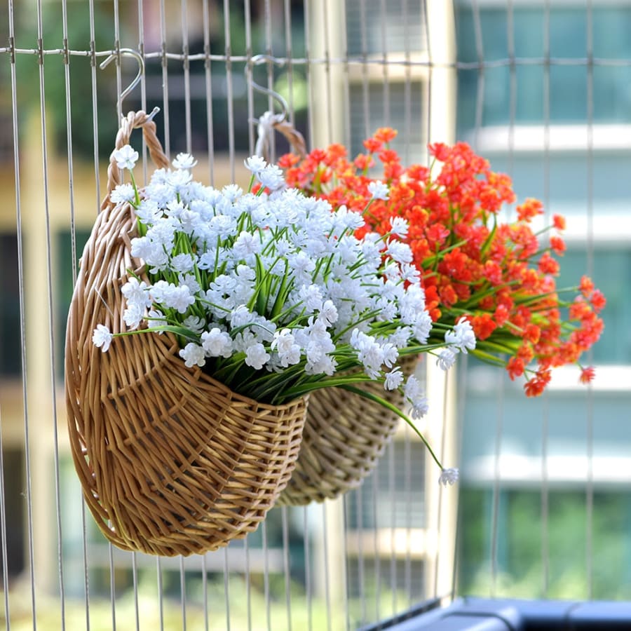 Flower Planter Wall Hanging Wicker Rattan Basket