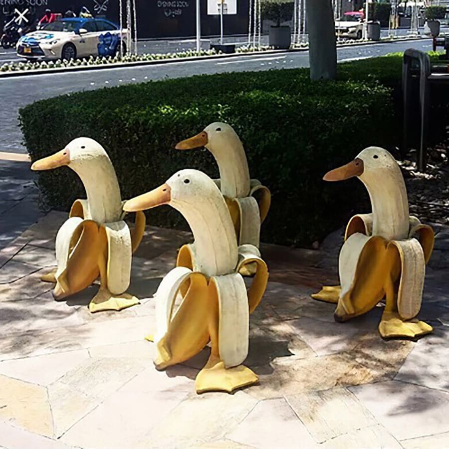 Banana Duck Creative Garden Decoration Sculptures