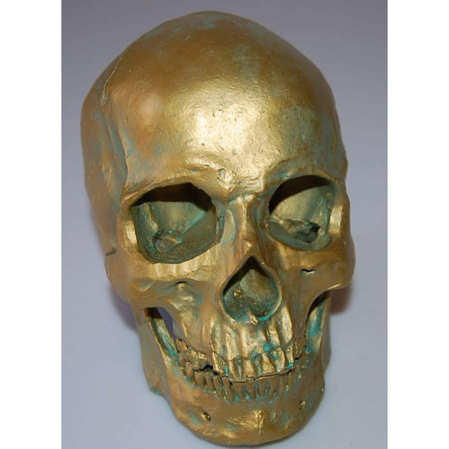 Copper Skull Statue
