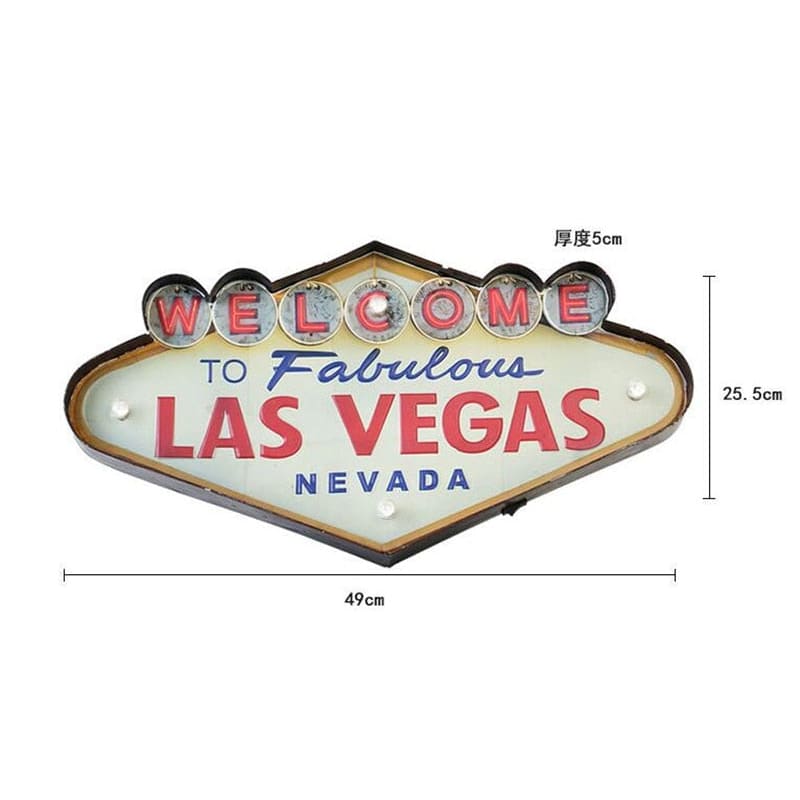 Las Vegas Metal Wall Sign