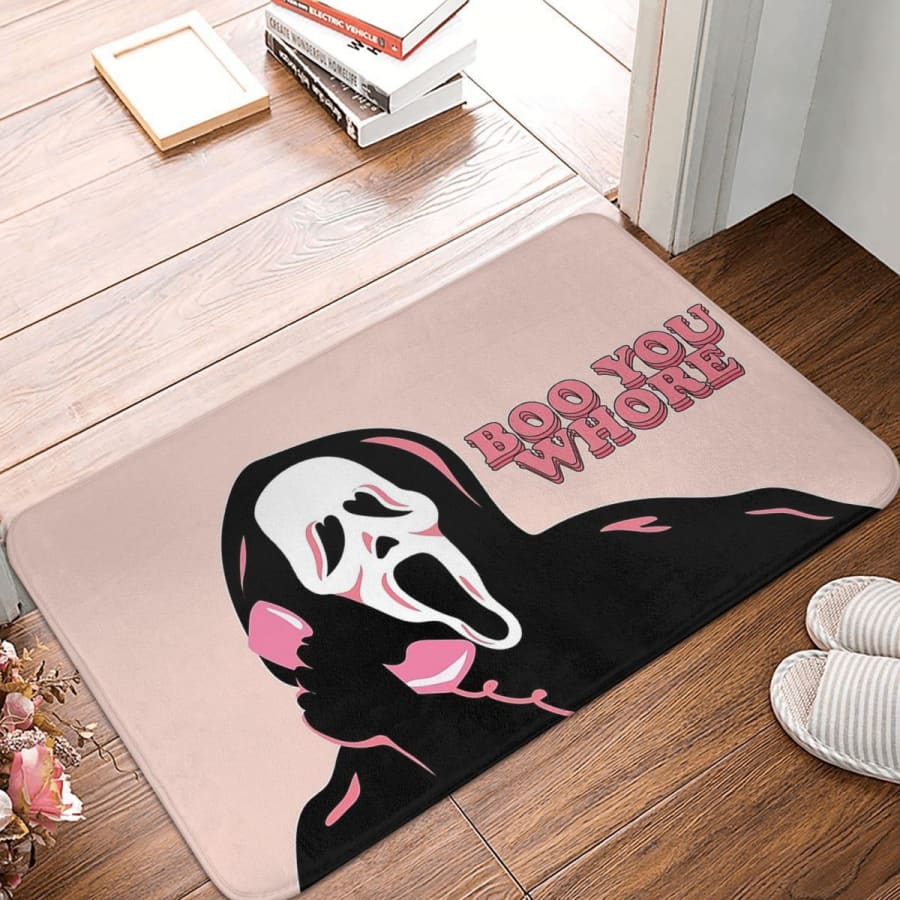 Scream Mask Boo You Whore Doormat