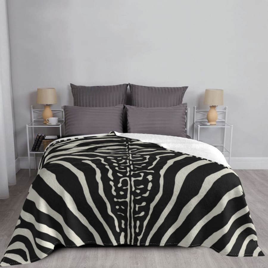 Zebra Stripes Print Skin Hide Blanket
