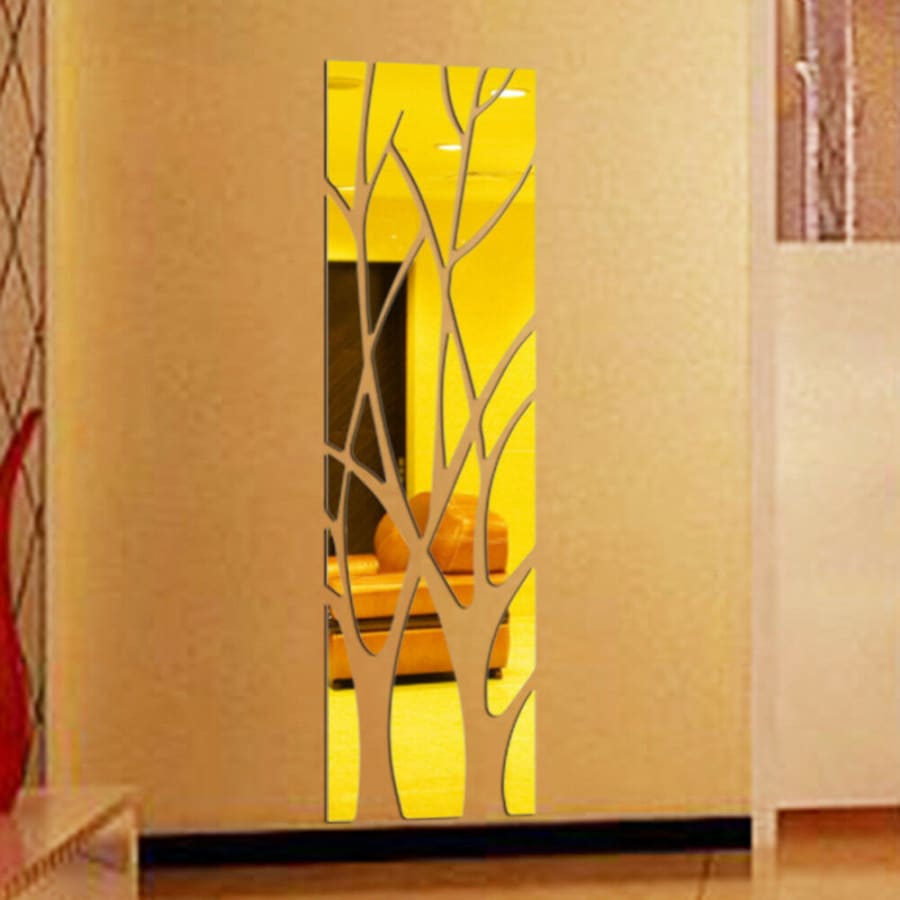 3D Wall Mirror Tree Art