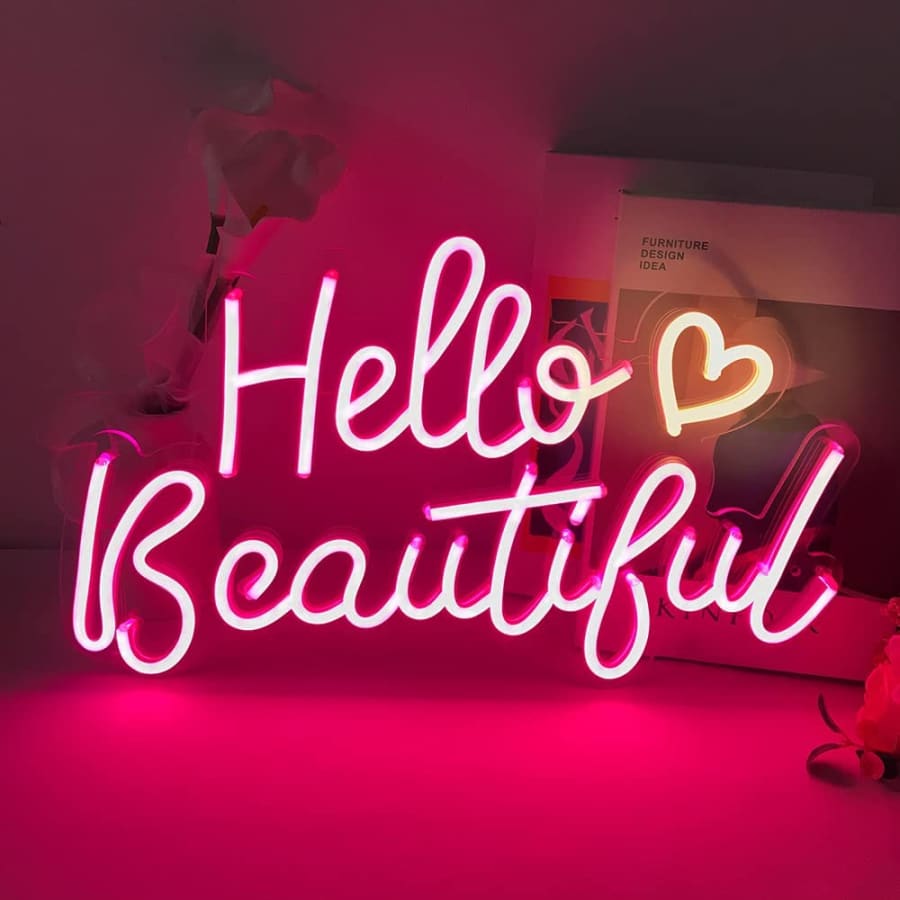 Hello Beautiful Neon Sign