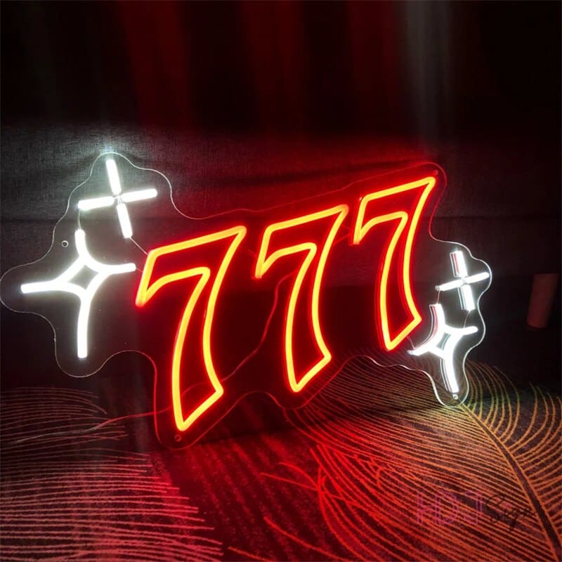 Lucky Number 777 Neon Sign