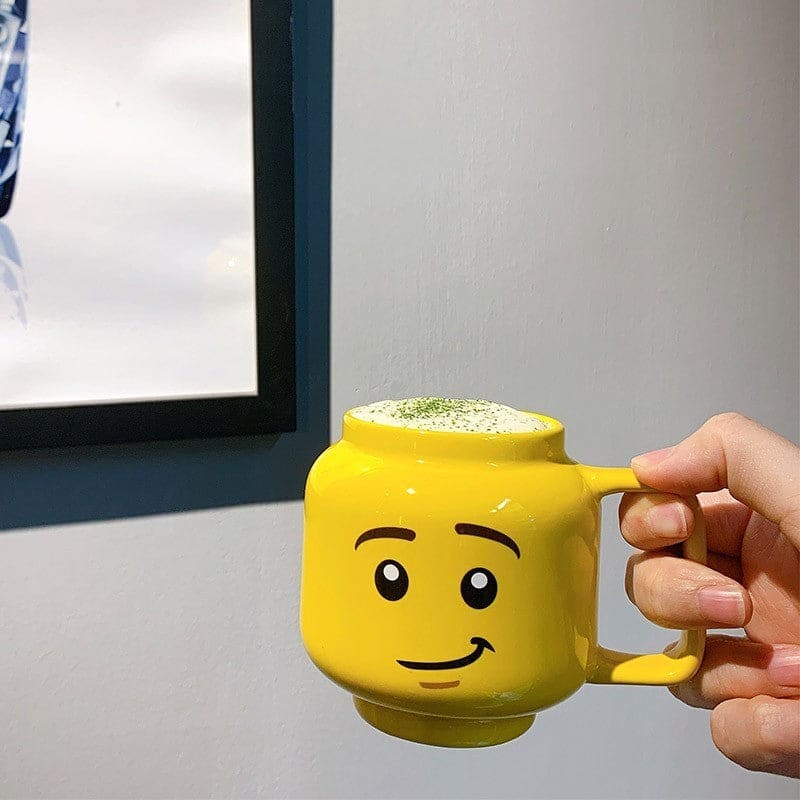 Ceramic Lego Head Mug