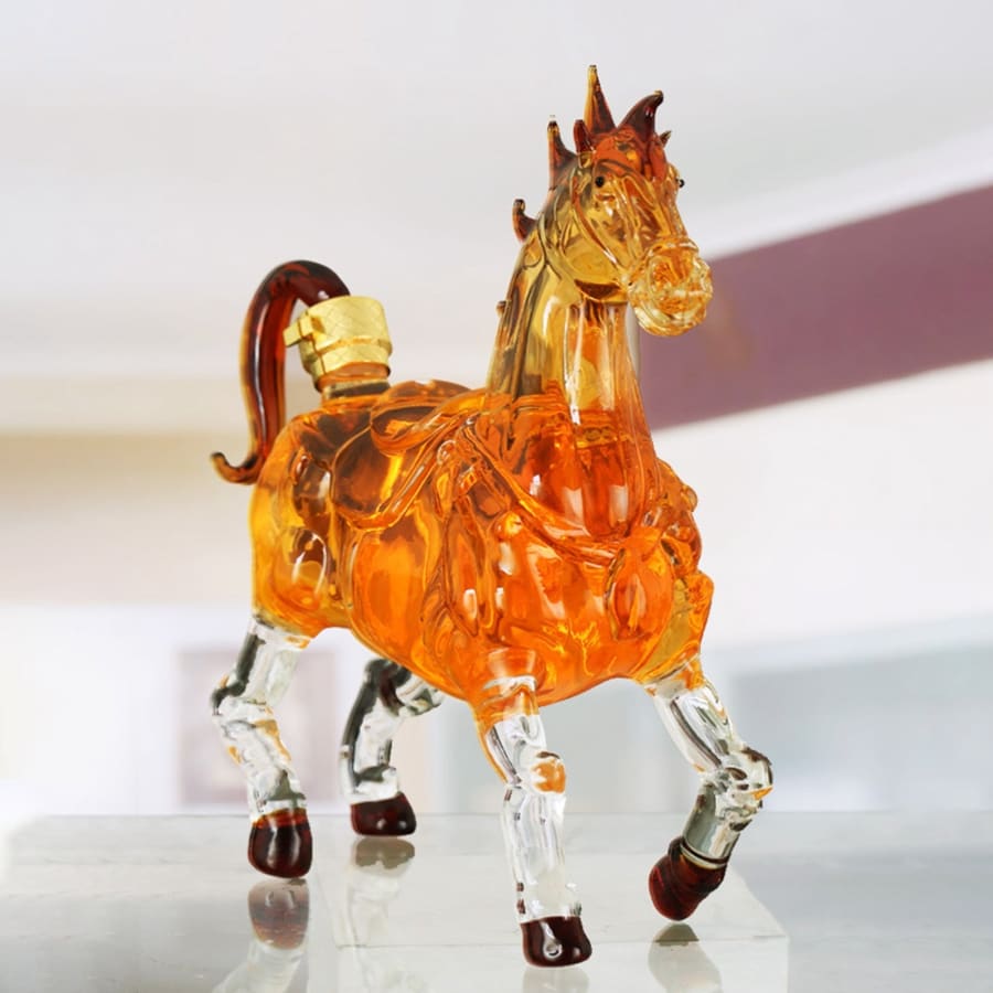 Horse Shape Glass Whiskeys Decanter