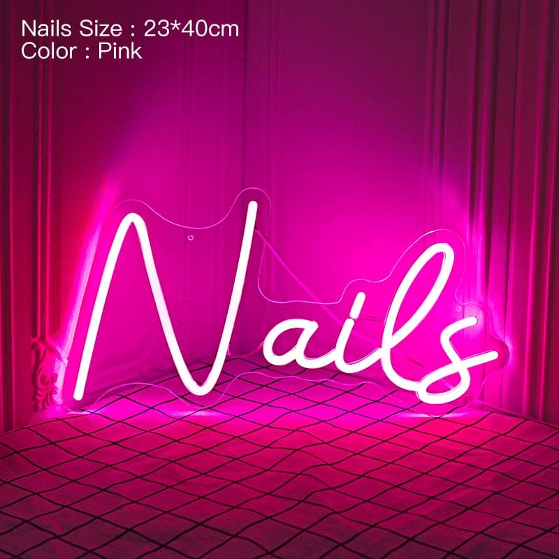 Nails Beauty Salon  Neon Sign