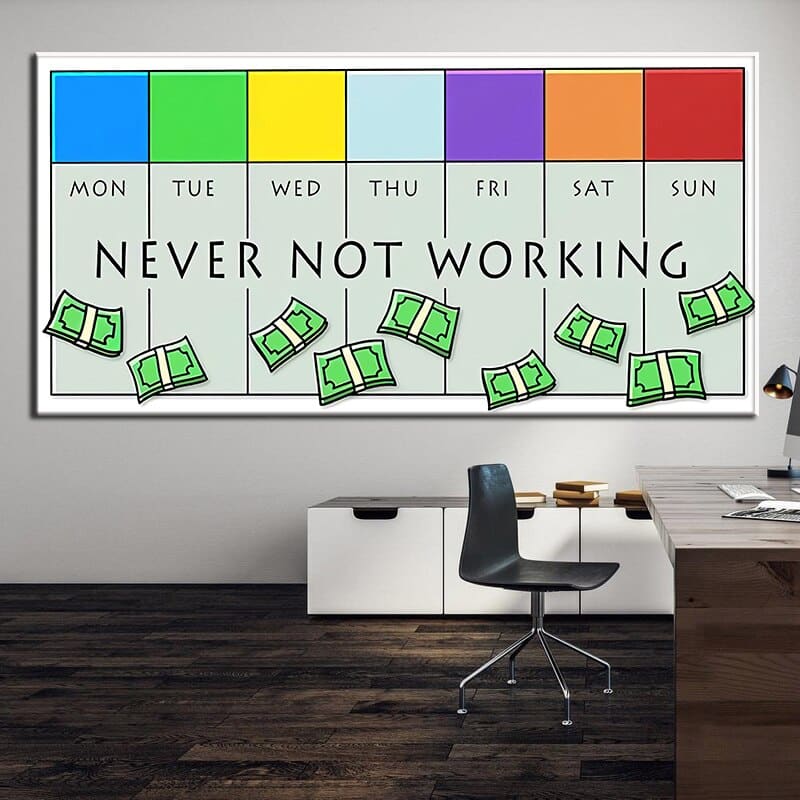 Never Not Working Monopoly Canvas