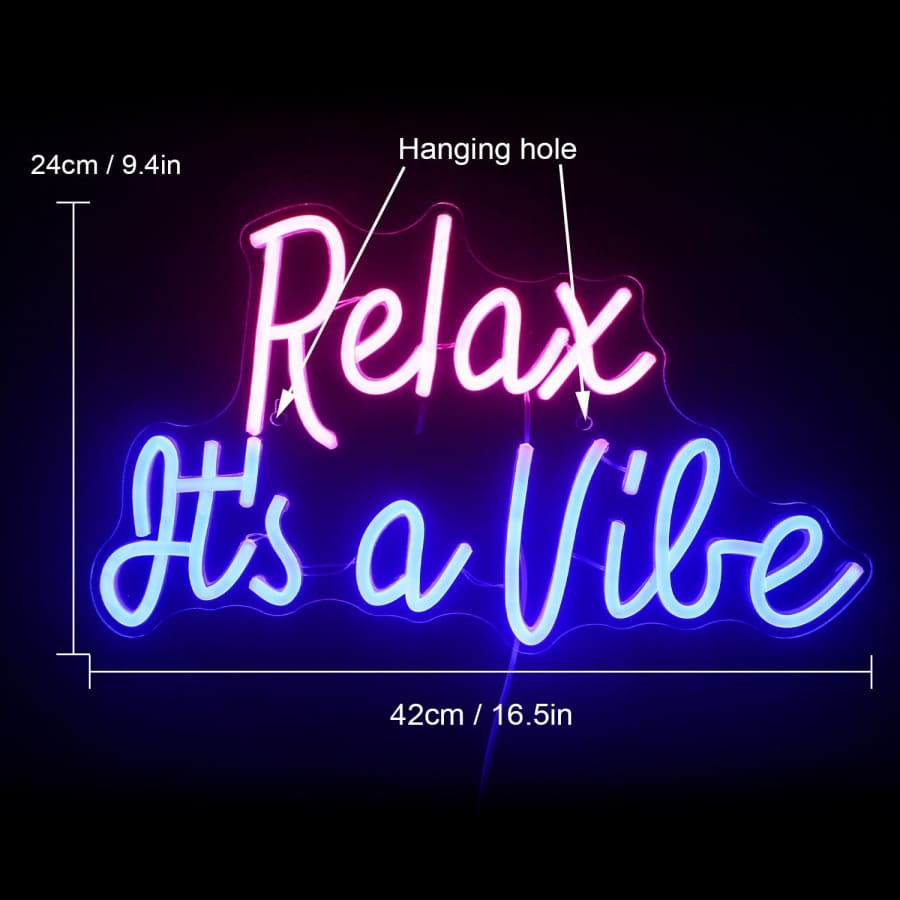 Relax It’s a Vibe Neon Night Light