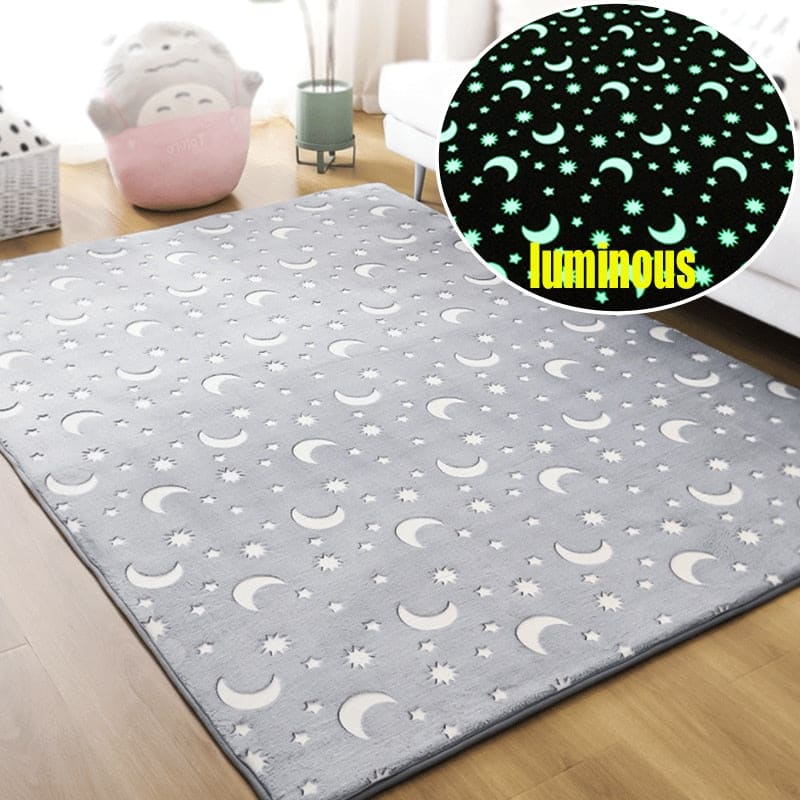 Moon and Stars Glow in the Dark Carpet