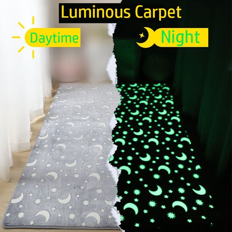 Moon and Stars Glow in the Dark Carpet