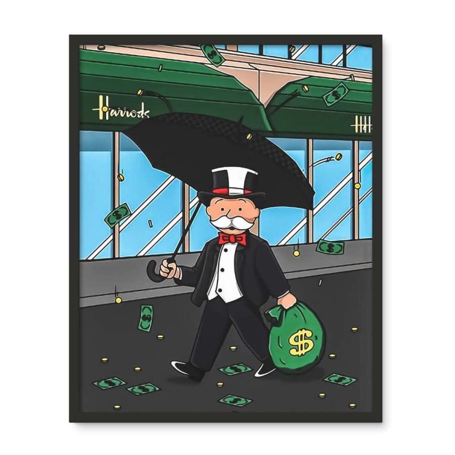 Harrods Monopoly Umbrella Framed Art