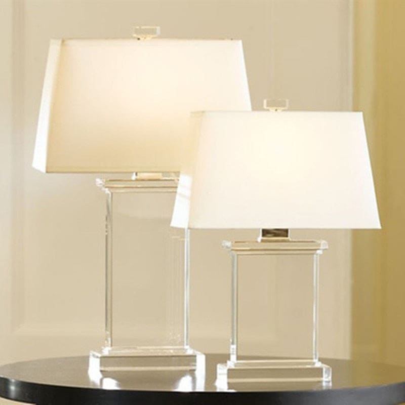 Glass Pillar Transparent Table Lamp
