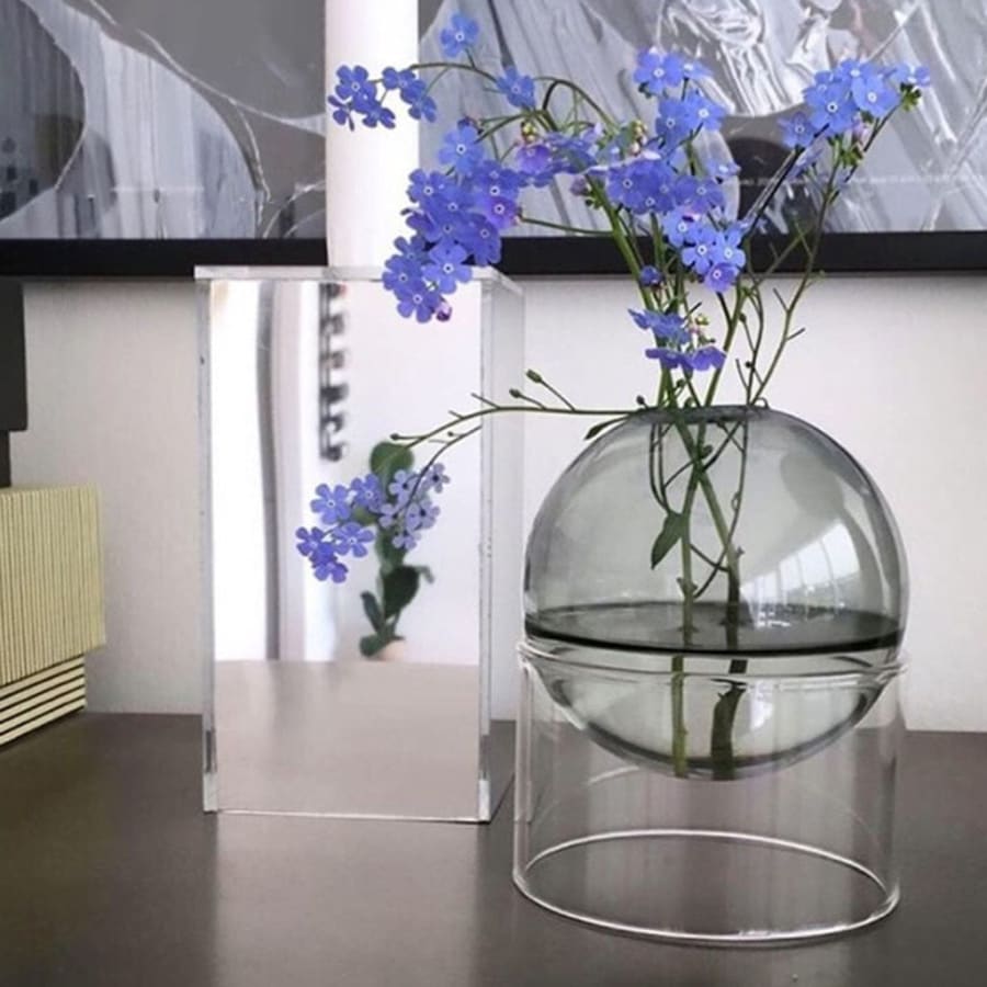 Round Glass Vase Potted Decoration