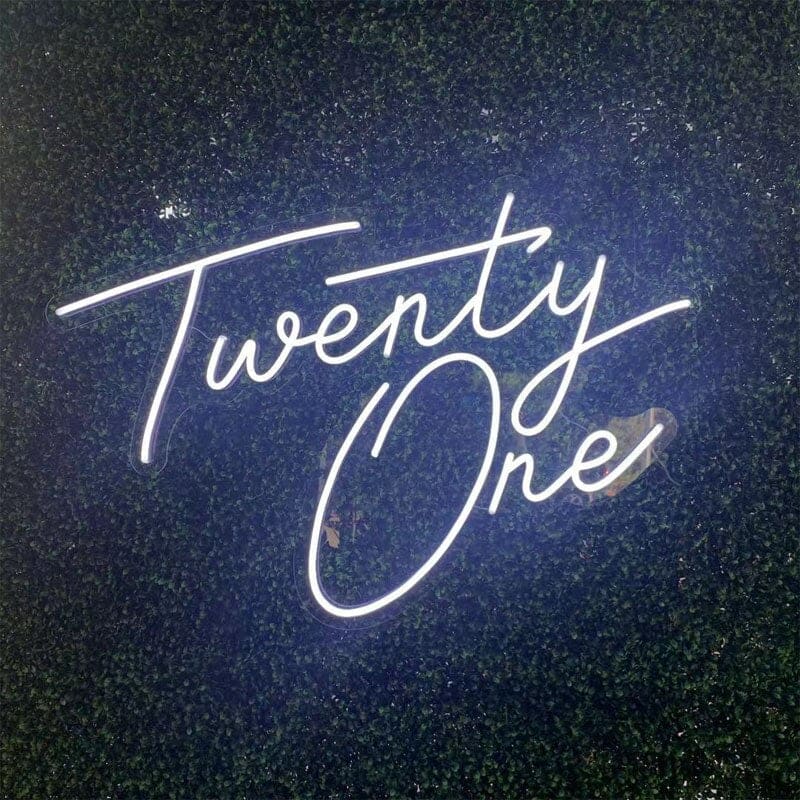 Twenty One Birthday Neon Sign