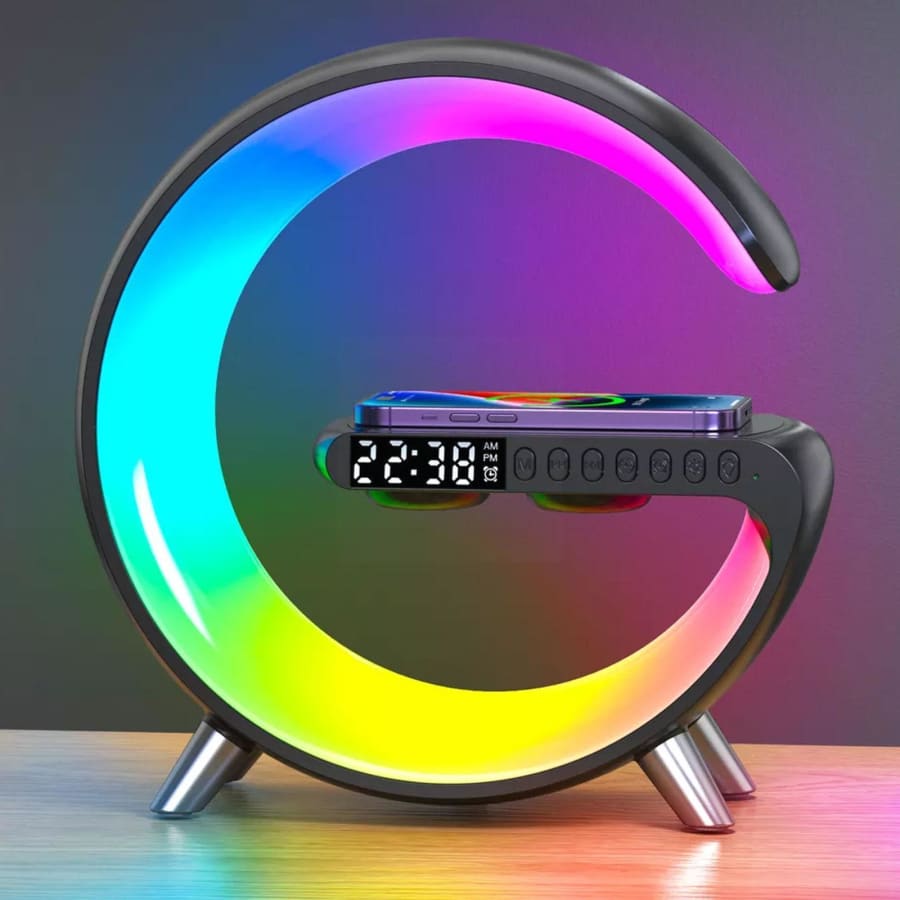 Wireless Charging Speaker w/ Alarm Clock LED Multi-Color