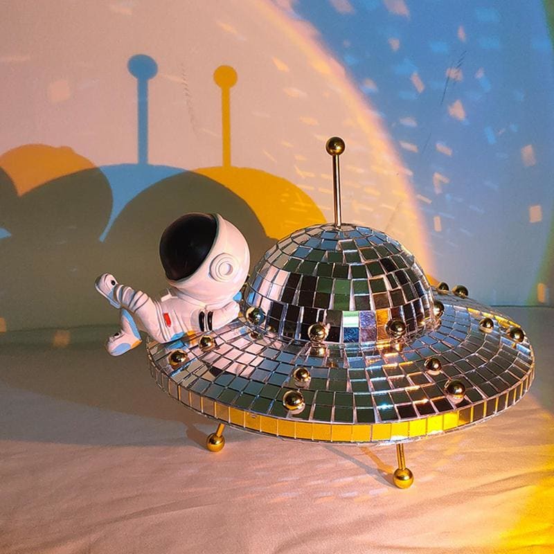 Disco Ball UFO Flying Saucer Ornament