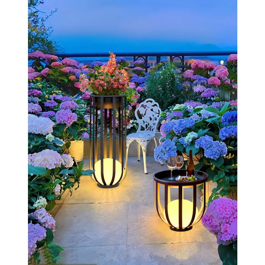 Garden Tea Table Lantern Light