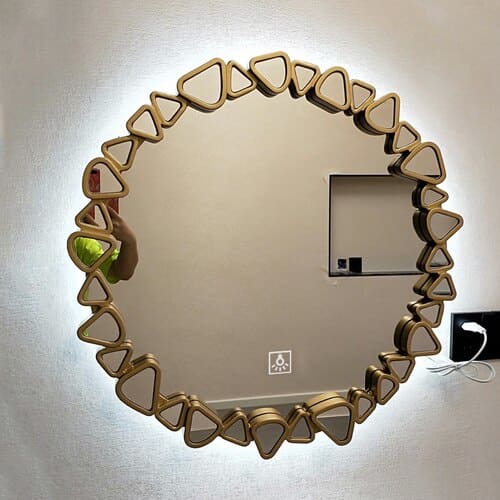 Pebble Border LED Wall Mirror