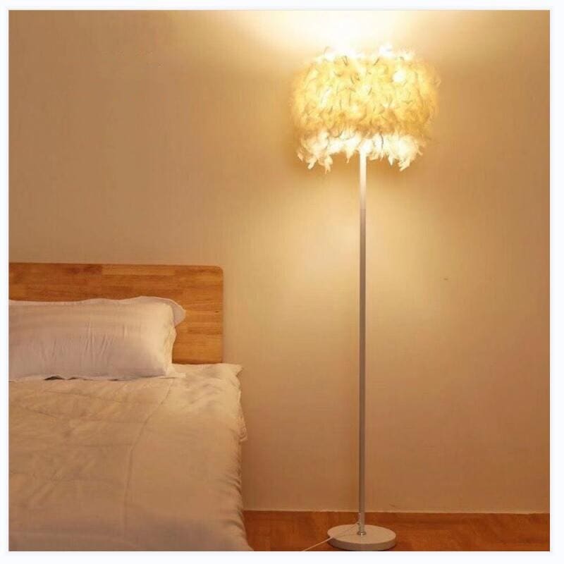 White Feather Floor Lamp