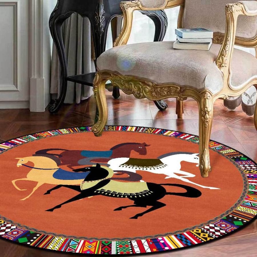 products-luxury-horse-round-carpet-270